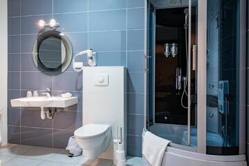 Фото номера Двухместный номер Делюкс с 1 кроватью Отель Hotel Rozdroże Nieborów г. Неборув 9